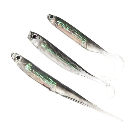 Leurres Queue T Paillettes 5pcs – Leurres souples – Oceanis Gear