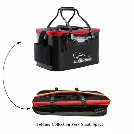 Sac de Pêche Pliable 30L - Seau Portable avec Couvercle pour Poissons Vivants et Matériel – Accessoires de Pêche – Oceanis Gear
