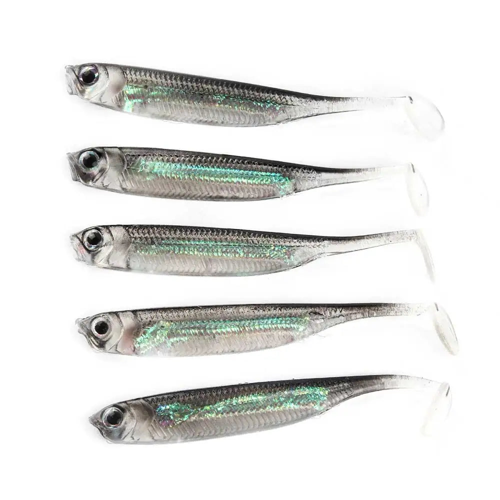 Leurres Queue T Paillettes 5pcs – Leurres souples – Oceanis Gear