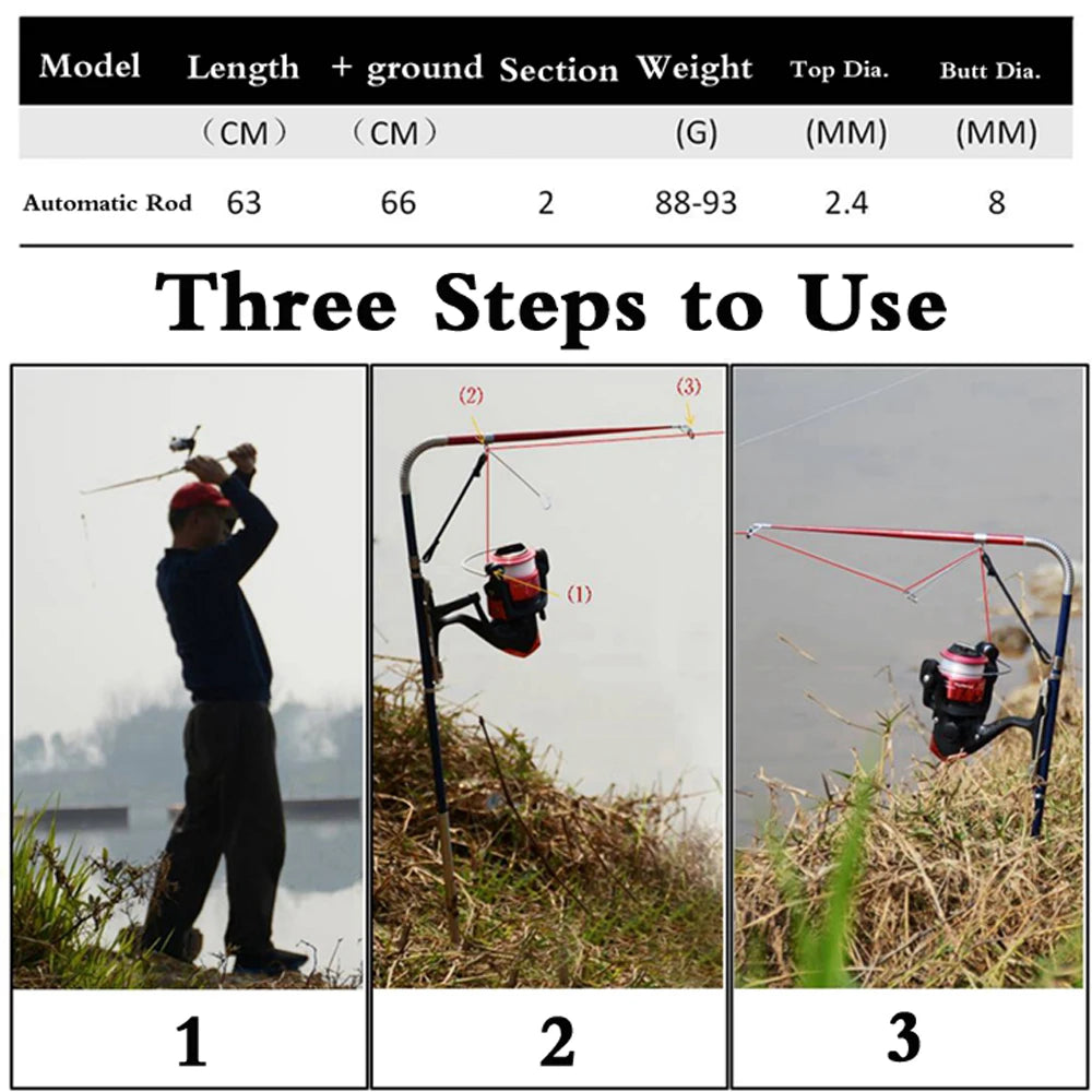 Premium Automatic Spring Fishing Rod & Reel Combo