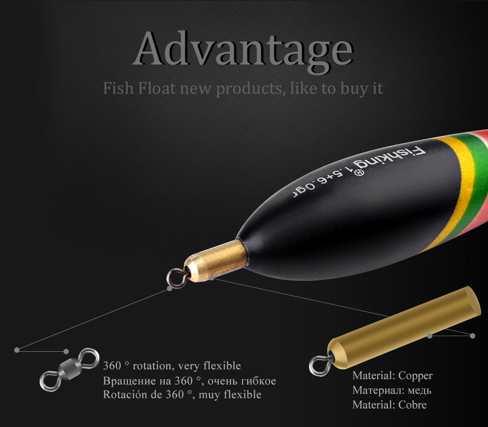 Flotteur avec chemise en bois. – Flotteurs de pêche – Oceanis Gear