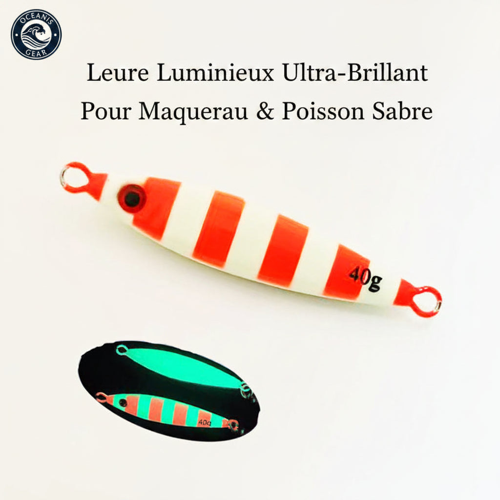 Leurre Jig Métal Maquereau – Cuiller à Couler Rapide avec Hameçon Paillette