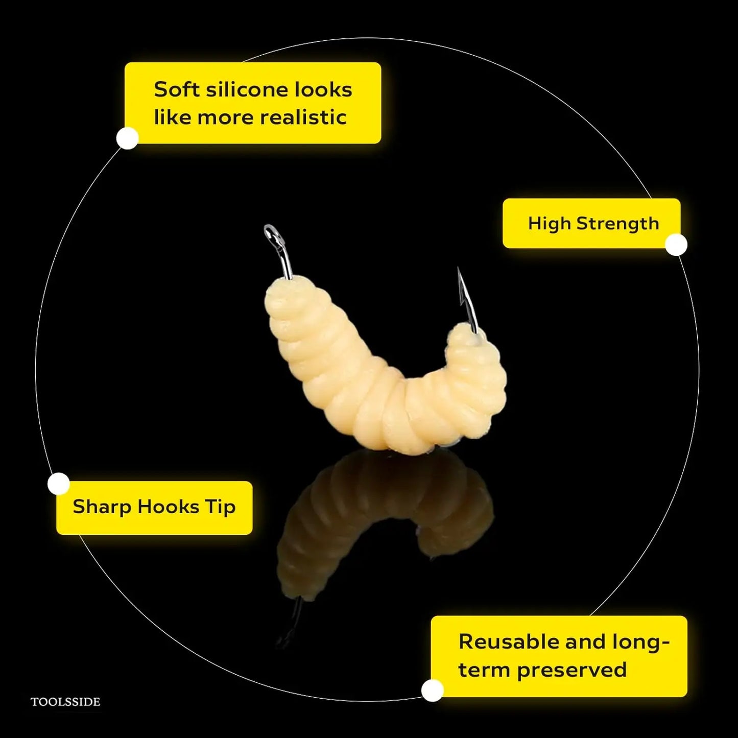 Leurres Souples Asticots Ultra-Réalistes - Pack 30 pcs – Leurres et Appâts – Oceanis Gear