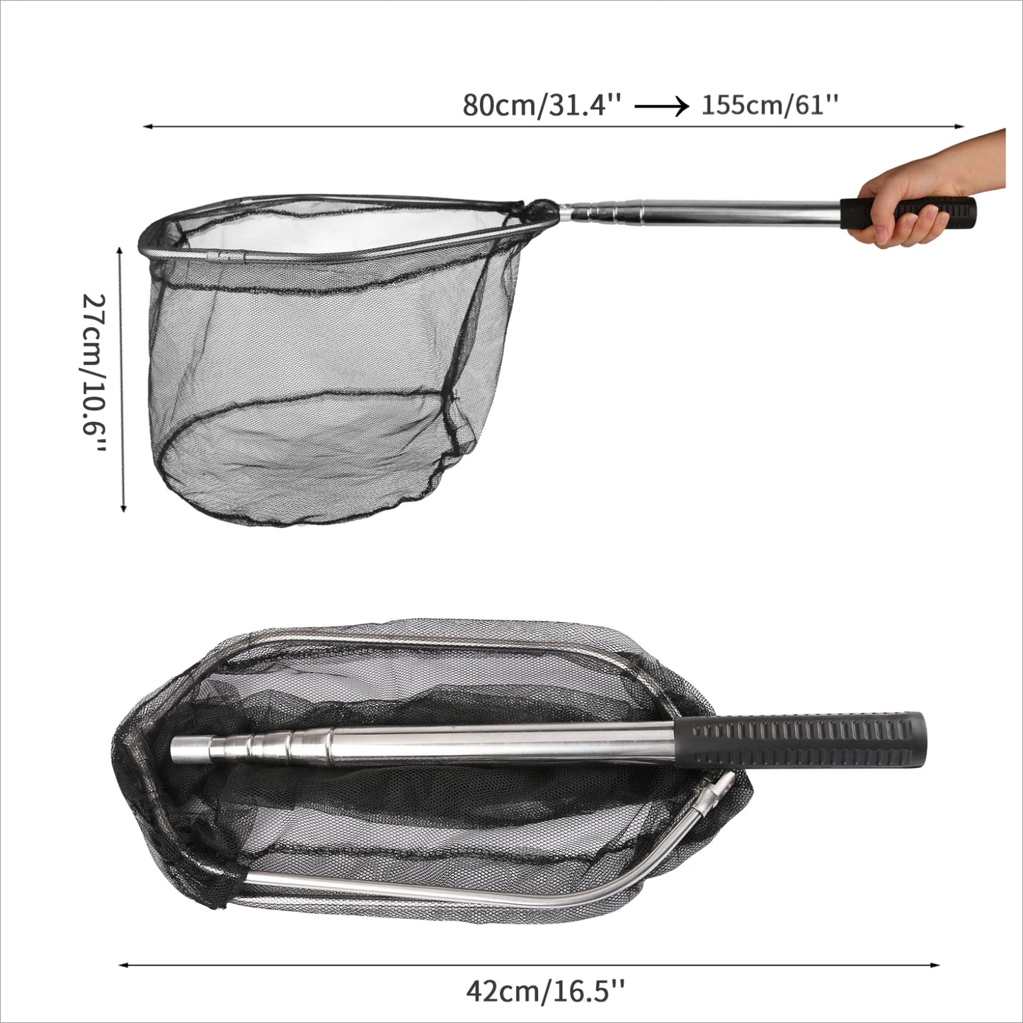 Épuisette Pêche Aluminium - Filet Télescopique Professionnel – OUTILS DE PECHE – Oceanis Gear