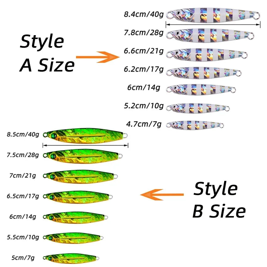 Lot de 5 leurres de pêche en métal – Leurres de pêche – Oceanis Gear