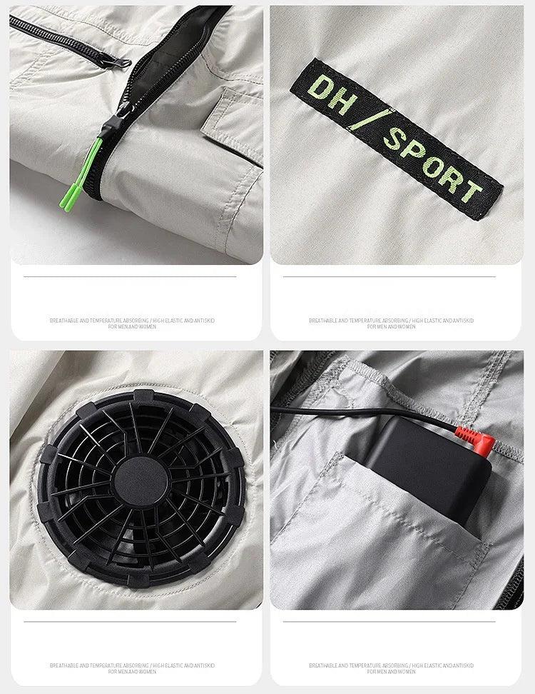 Gilet Refroidissement USB Été - 2 Ventilateurs Climatisé – VESTE DE PECHE – Oceanis Gear