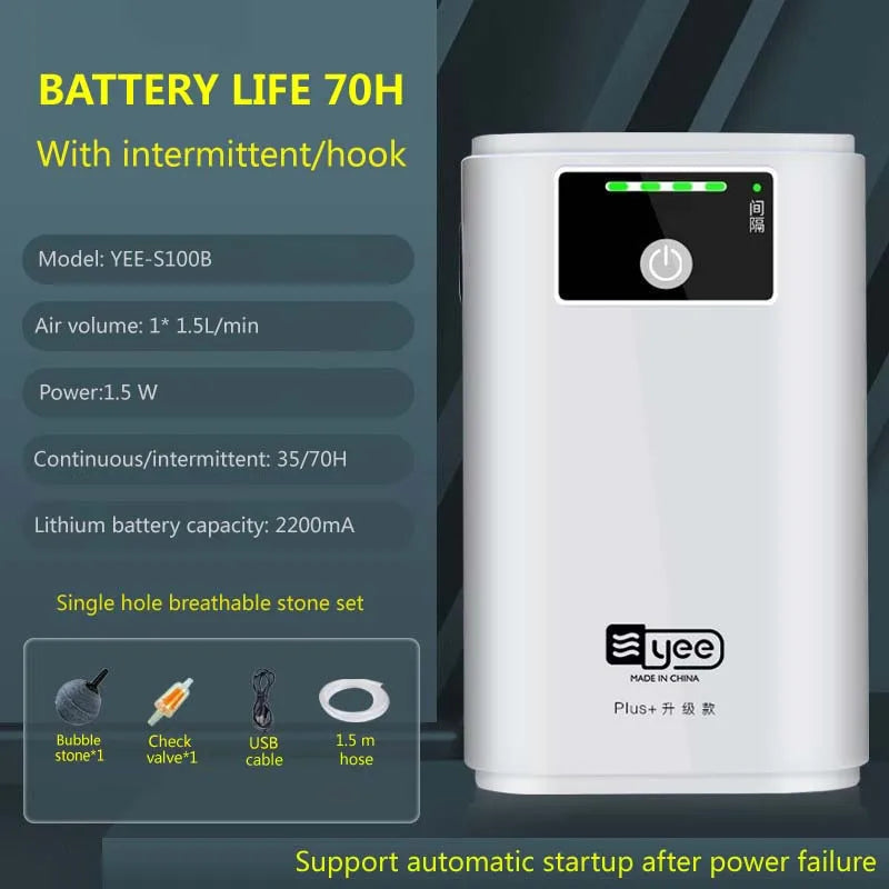 Pompe à oxygène pour aquarium, pompe à air double usage. – Pompe à oxygène pour aquarium – Oceanis Gear