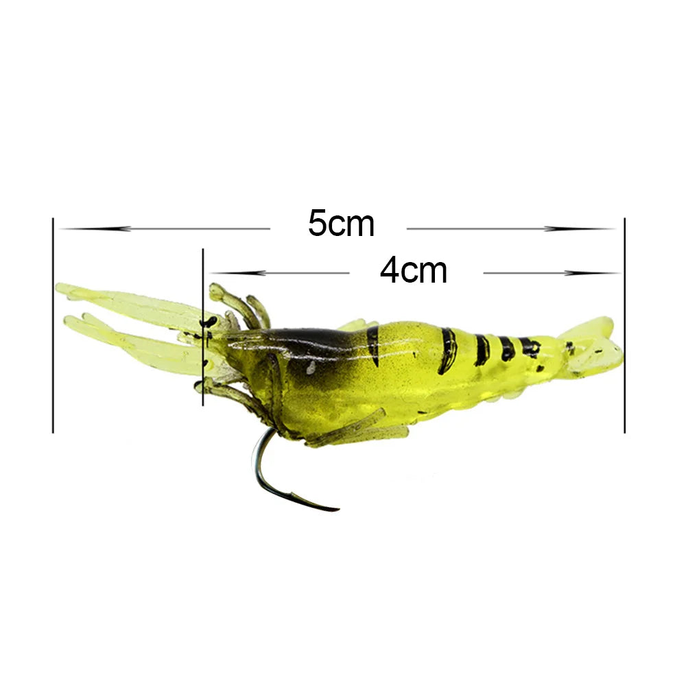 Crevettes Lumineuses Silicone x10 - Leurres – Leurres de Pêche – Oceanis Gear