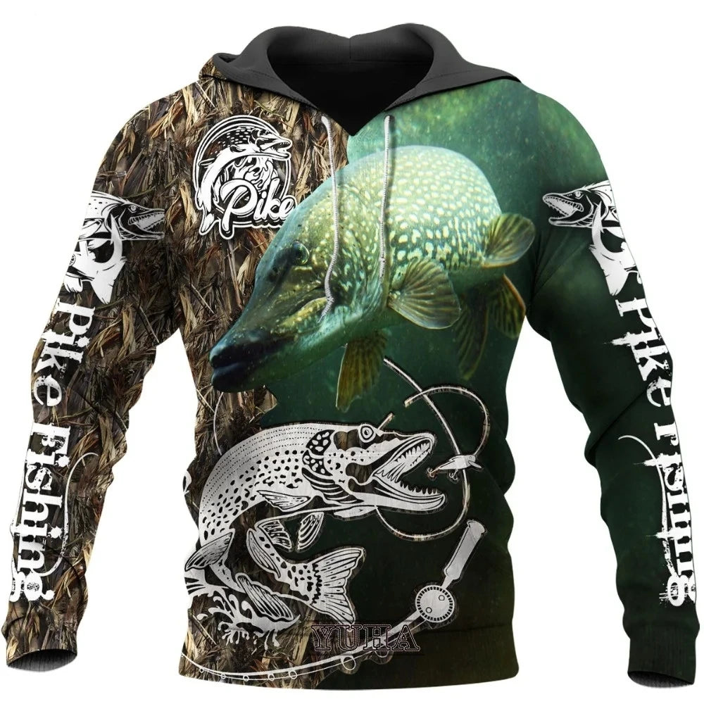 Survêtement Homme Camouflage Pêche - Sweat Capuche Outdoor S-5XL – Accessoires de pêche – Oceanis Gear