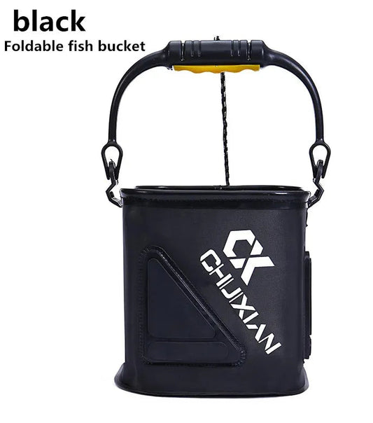 Seau de Pêche Pliable 12L avec Couvercle - Vivier Portable Résistant pour Poissons Vivants – Accessoires de Pêche – Oceanis Gear