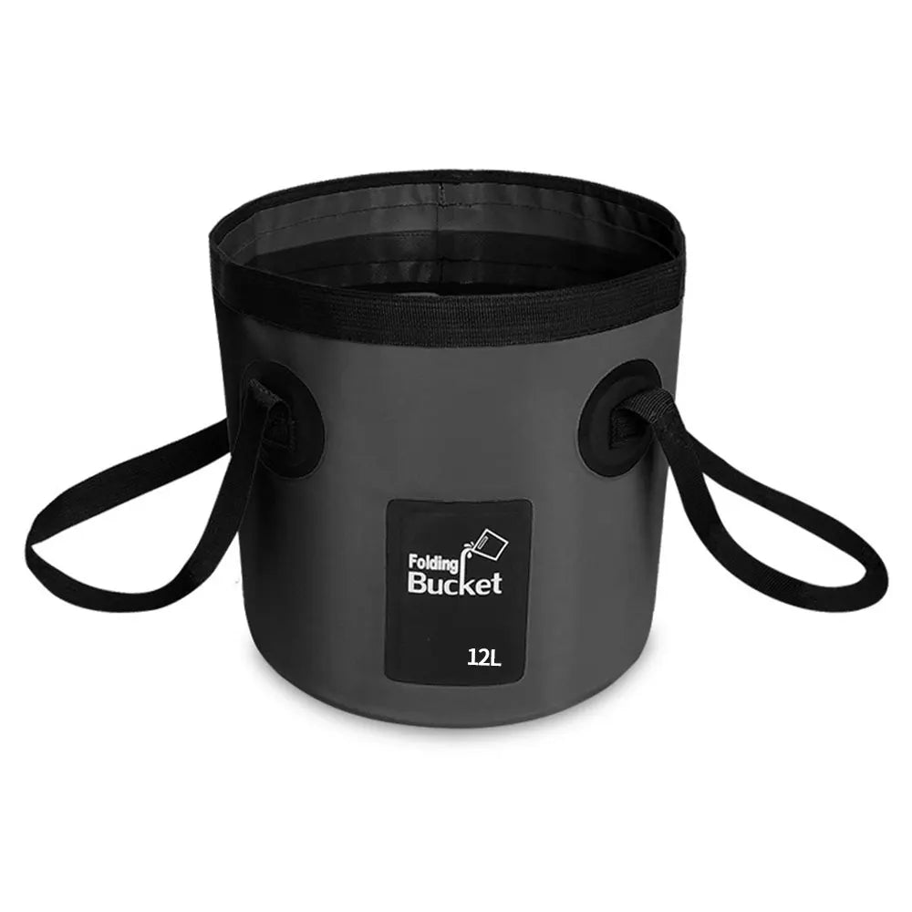 Seau Pliable Portable 12L - Sac de Stockage d'Eau avec Sangles pour Camping et Pêche – Équipement de Camping – Oceanis Gear