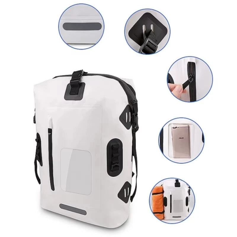 Sac Dos Étanche 30L Pêche - Imperméable Multifonction PVC – SACS DE PECHE – Oceanis Gear
