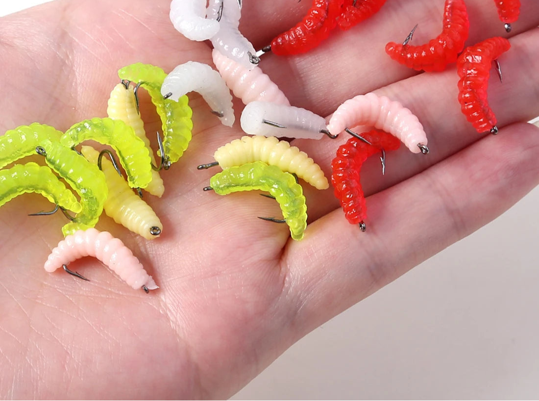 Leurres Souples Asticots Ultra-Réalistes - Pack 30 pcs – Leurres et Appâts – Oceanis Gear