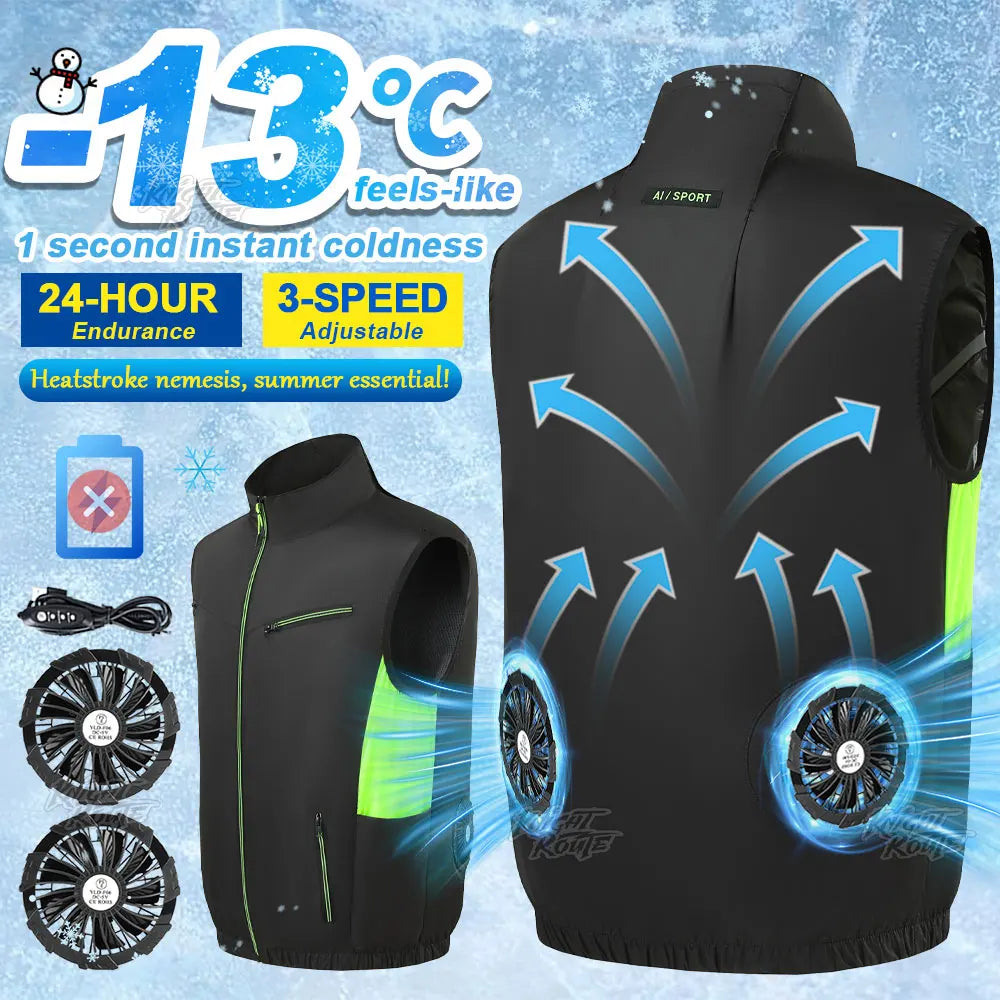 Gilet Rafraîchissant Homme - Vêtement Climatisé Ultra-Résistant – VESTE DE PECHE – Oceanis Gear