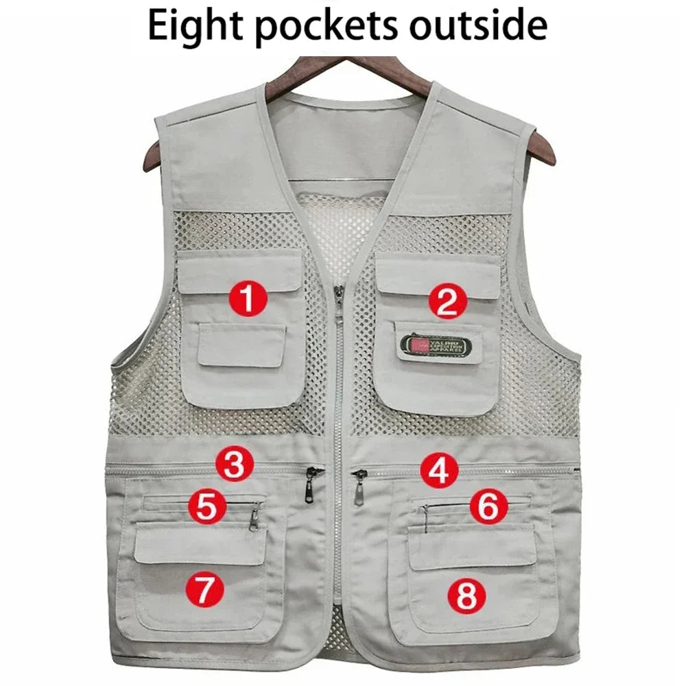 Gilet Été Maille Fine Homme - Respirant Léger XL-4XL – Vêtements de pêche – Oceanis Gear