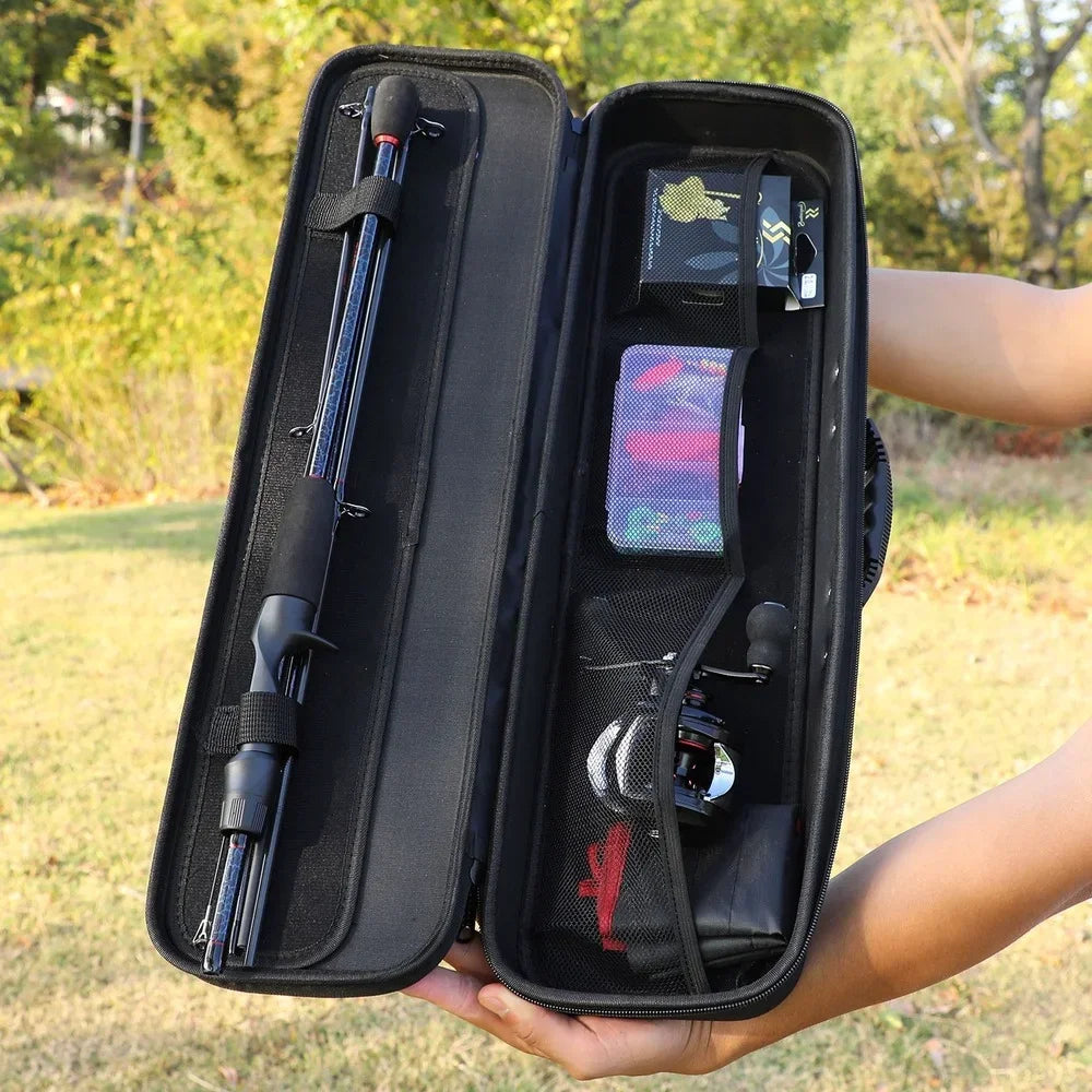 Ensemble Canne à Pêche  5 Sections + Moulinet Baitcasting 12LB