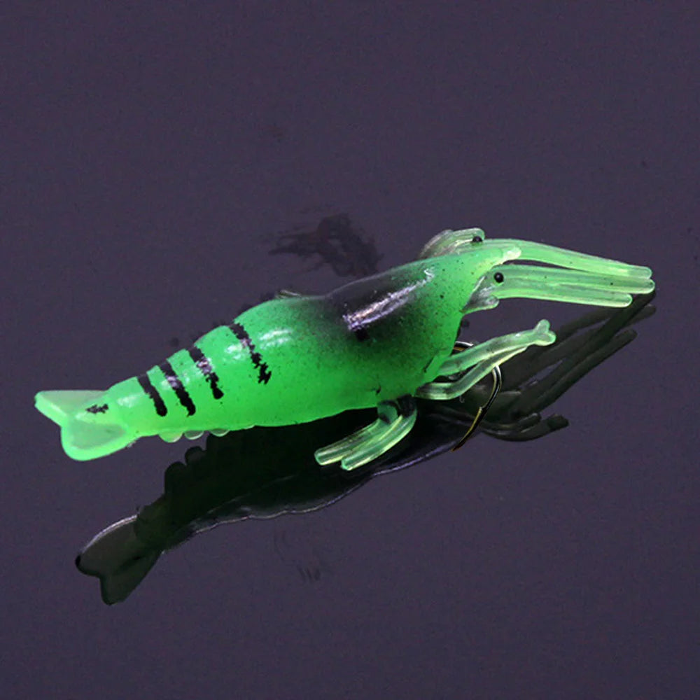Crevettes Lumineuses Silicone x10 - Leurres – Leurres de Pêche – Oceanis Gear