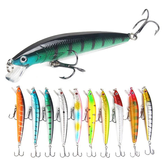 Leurre Minnow Flottant 95mm 8g - Poisson Nageur Dur Carnassier – Leurres de pêche – Oceanis Gear