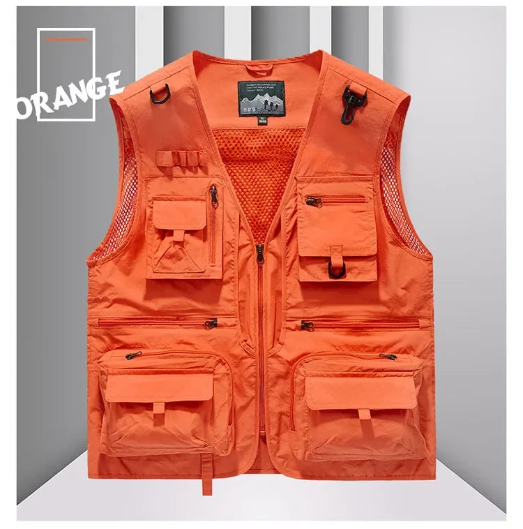Gilet Tactique 14 Poches Homme - Nylon Séchage Rapide Outdoor – VESTE DE PECHE – Oceanis Gear