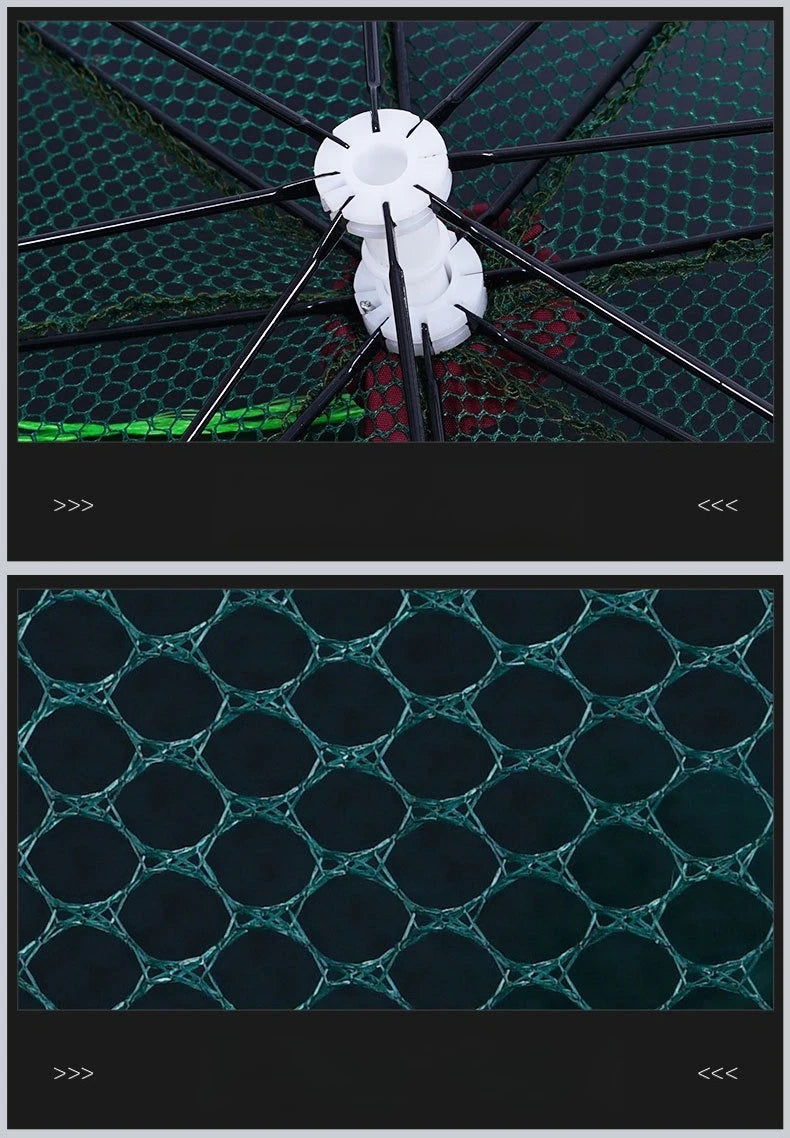 Filet de Pêche Automatique Pliable – Multi-Entrées – Accessoire de pêche – Oceanis Gear