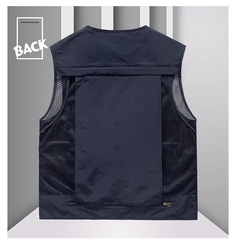 Gilet Tactique 14 Poches Homme - Nylon Séchage Rapide Outdoor – VESTE DE PECHE – Oceanis Gear