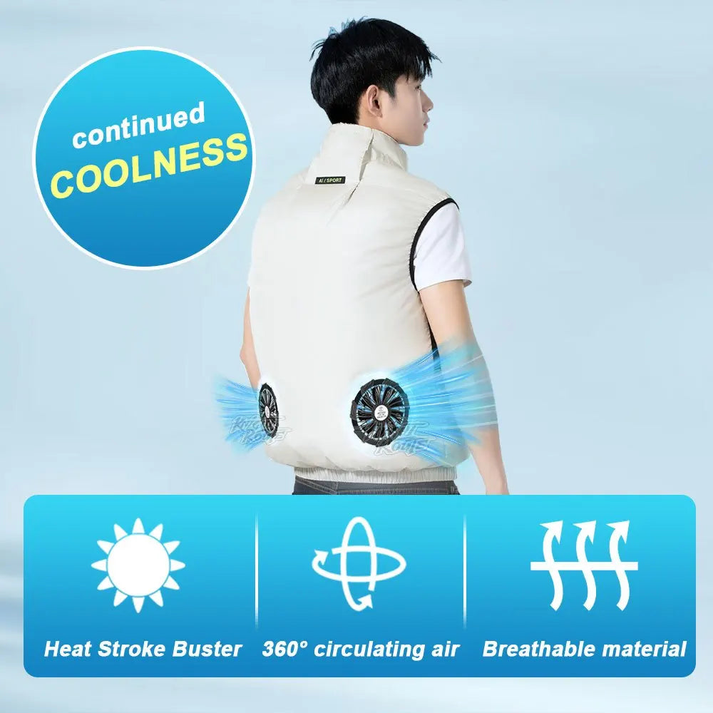 Gilet Rafraîchissant Homme - Vêtement Climatisé Ultra-Résistant – VESTE DE PECHE – Oceanis Gear