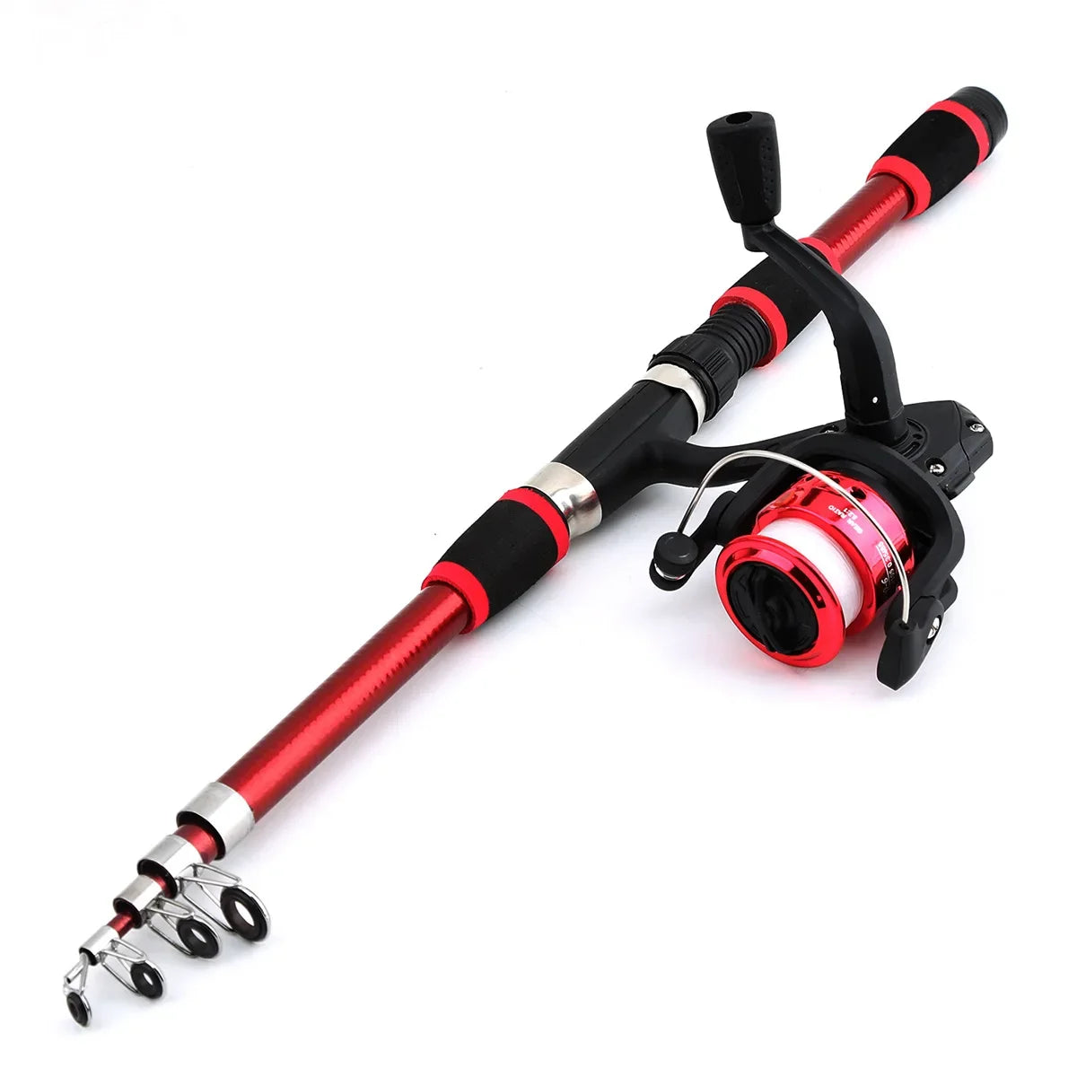 Kit Pêche Enfant Télescopique — Canne Carbone 1.8m + Moulinet Spinning