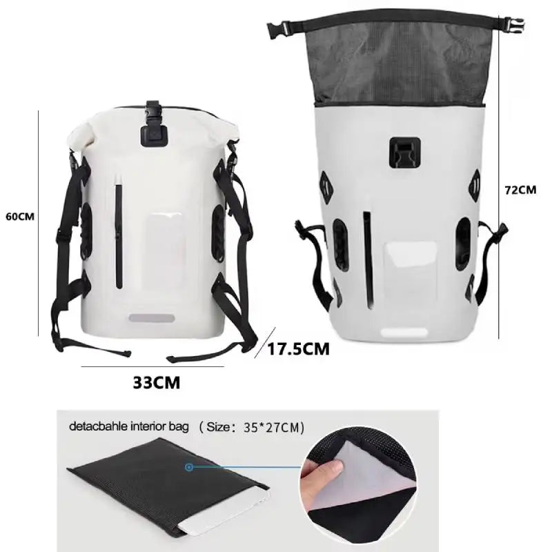 Sac Dos Étanche 30L Pêche - Imperméable Multifonction PVC – SACS DE PECHE – Oceanis Gear