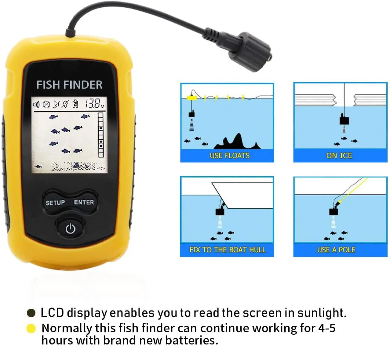 Alarme 100M Sonars portables pour la pêche – DETECTEURS DES POISSONS – Oceanis Gear