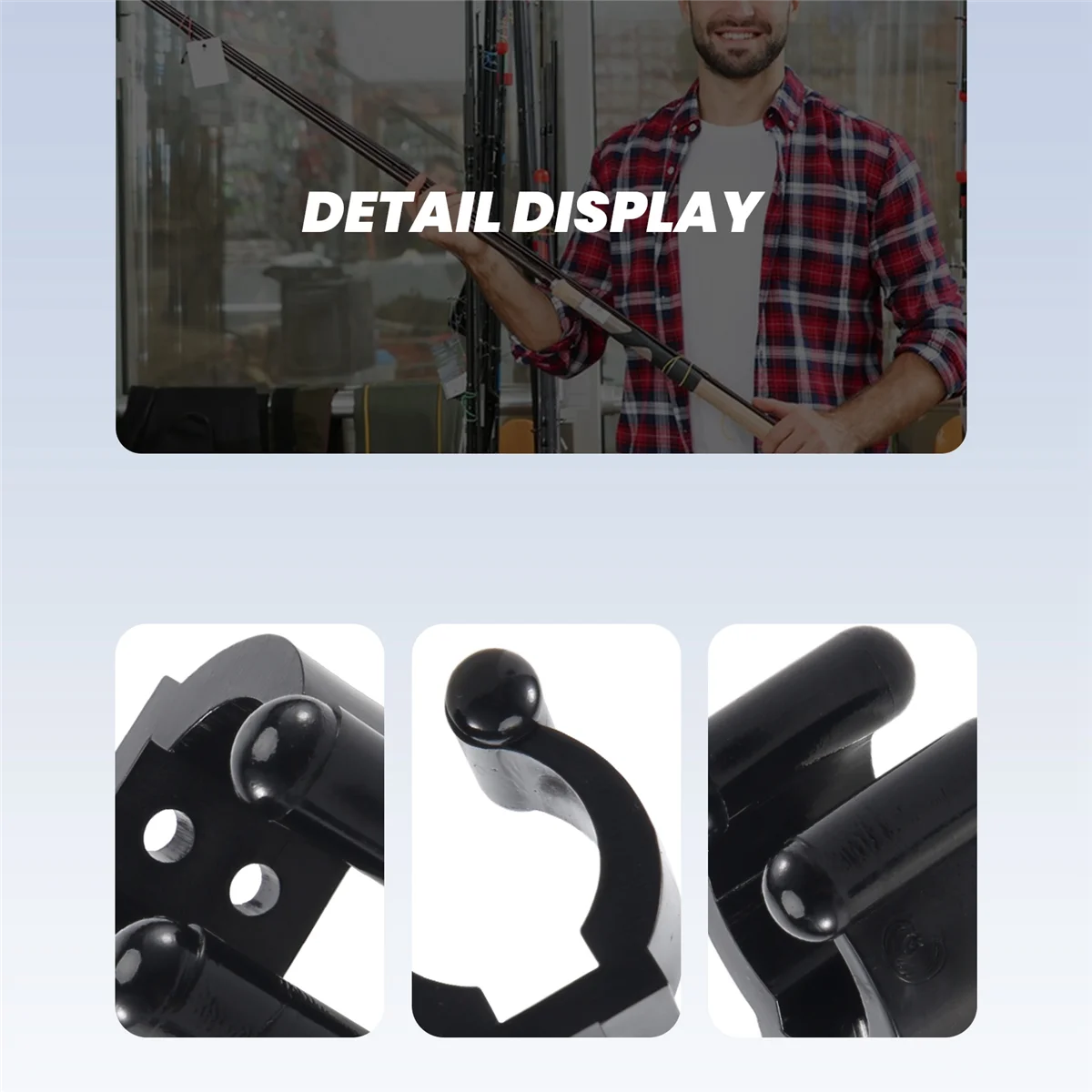 Clips Rangement Cannes à Pêche - Lot 10 Pièces ABS Noir – OUTILS DE PECHE – Oceanis Gear