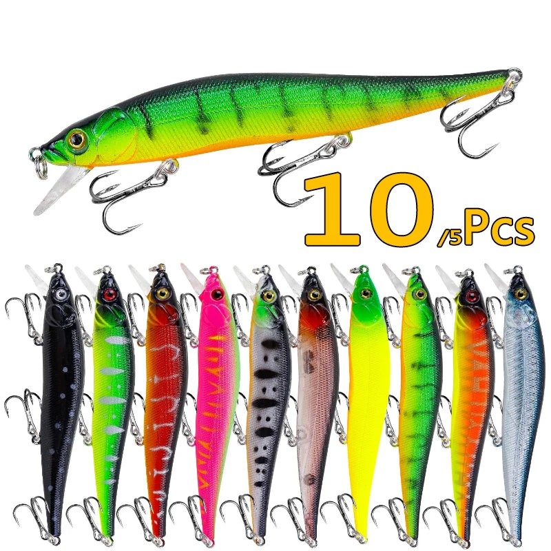Kit de Leurres de Pêche Réalistes 12cm