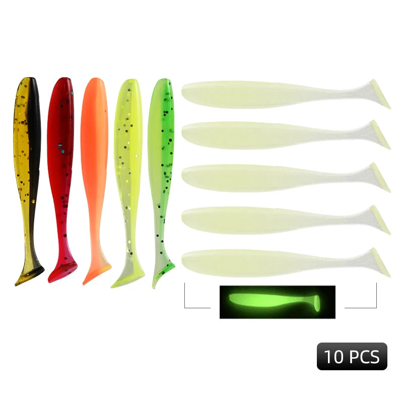 Leurres Souples Carpe Silicone - Lot 10 Pièces Multi-Tailles – Leurres de pêche – Oceanis Gear
