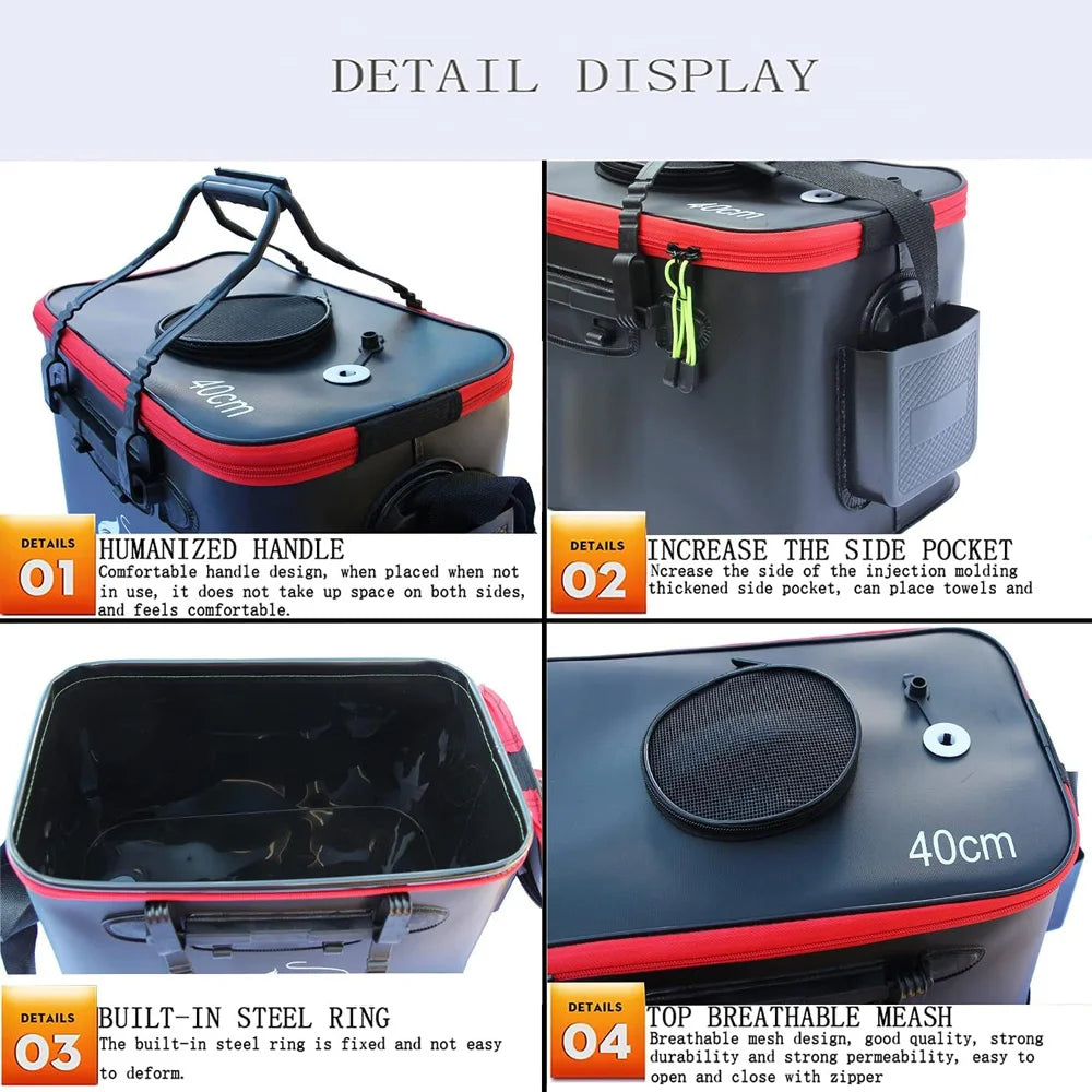 Seau Pêche Pliable EVA - Portable avec Poignée Ergonomique – SACS DE PECHE – Oceanis Gear
