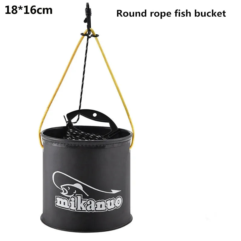 Seau de Pêche Pliable 12L avec Couvercle - Vivier Portable Résistant pour Poissons Vivants – Accessoires de Pêche – Oceanis Gear