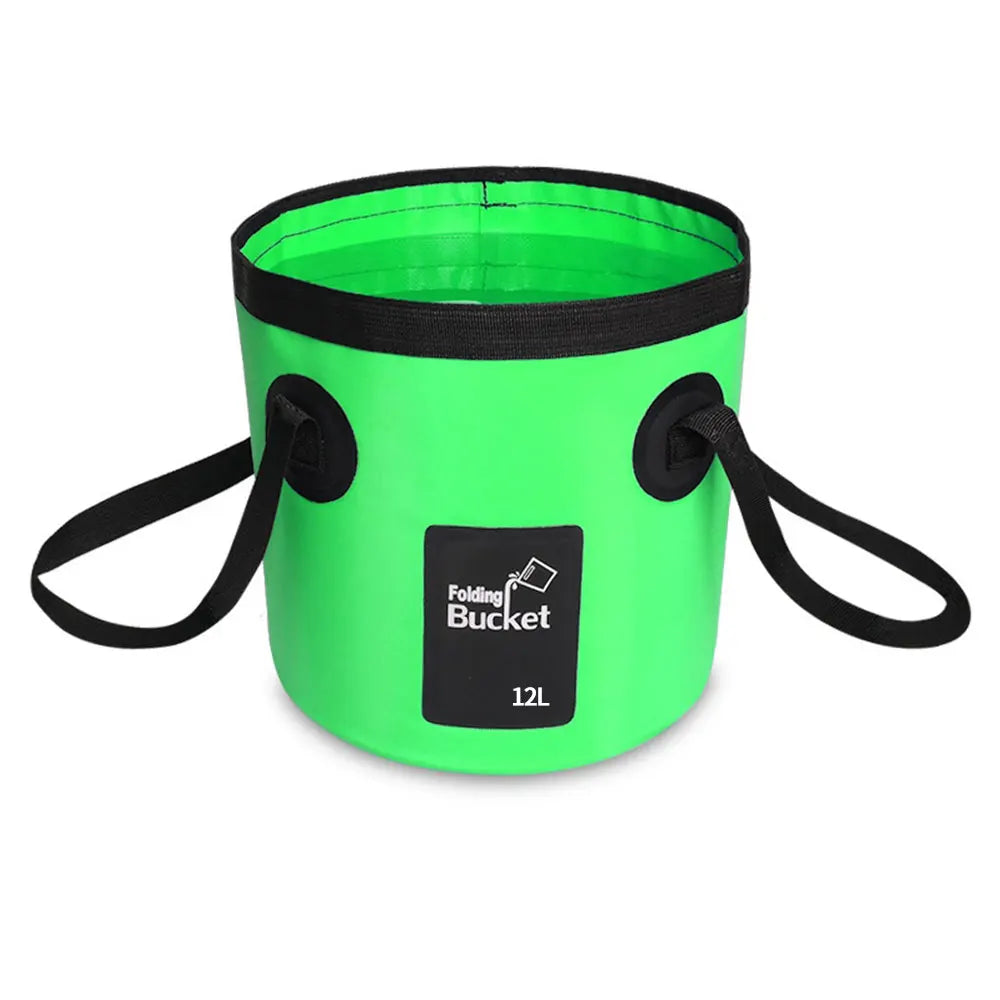 Seau Pliable Portable 12L - Sac de Stockage d'Eau avec Sangles pour Camping et Pêche – Équipement de Camping – Oceanis Gear
