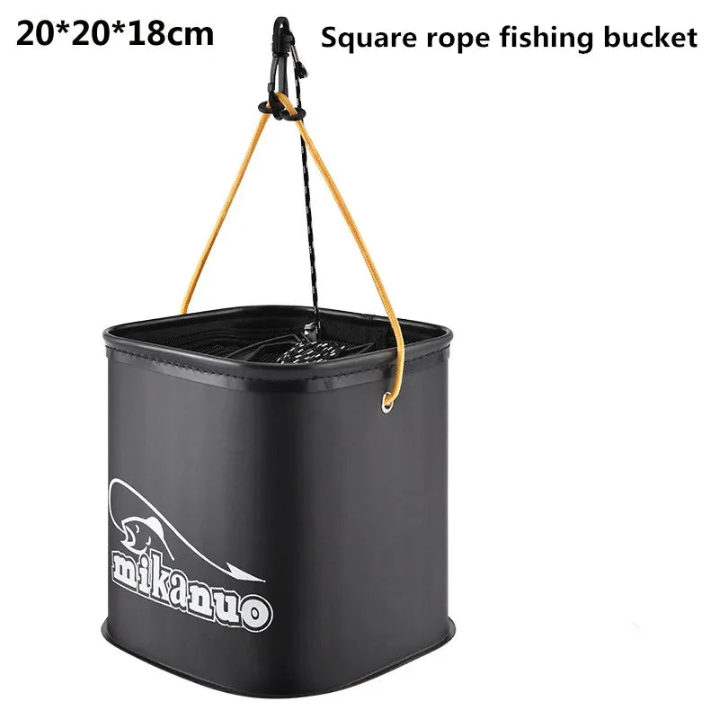 Seau de Pêche Pliable 12L avec Couvercle - Vivier Portable Résistant pour Poissons Vivants – Accessoires de Pêche – Oceanis Gear