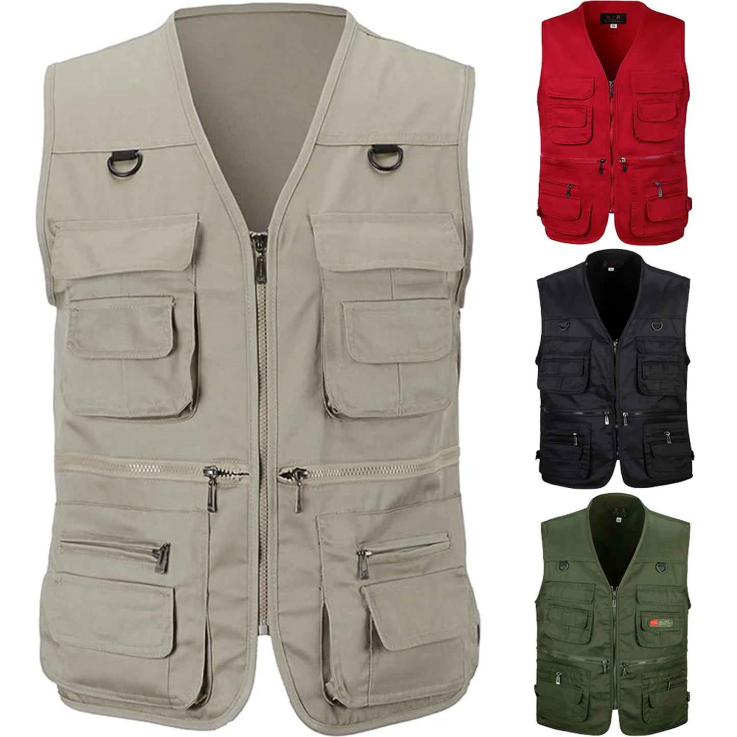 Gilet Tactique Été Homme - Multi-Poches Pêche Outdoor XL-4XL – Vêtements de pêche – Oceanis Gear
