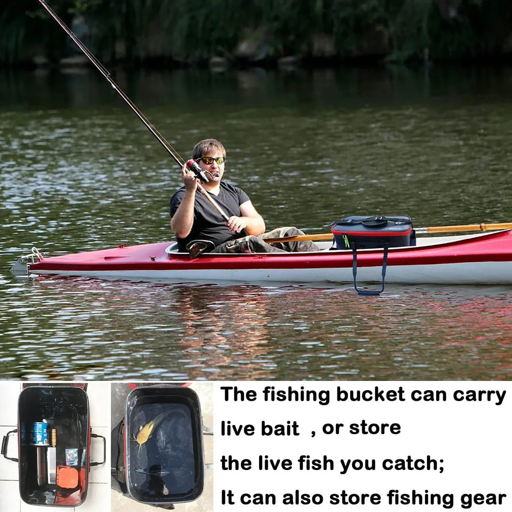 Seau Pêche Pliable EVA - Portable avec Poignée Ergonomique – SACS DE PECHE – Oceanis Gear