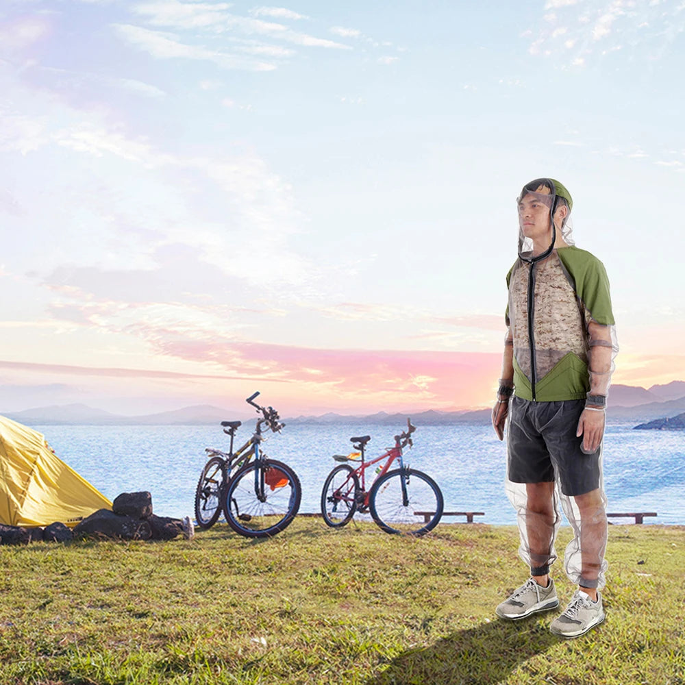 Combinaison Anti-Moustiques Complète - Veste Pantalon Gants Protection – accessoire de pêche – Oceanis Gear