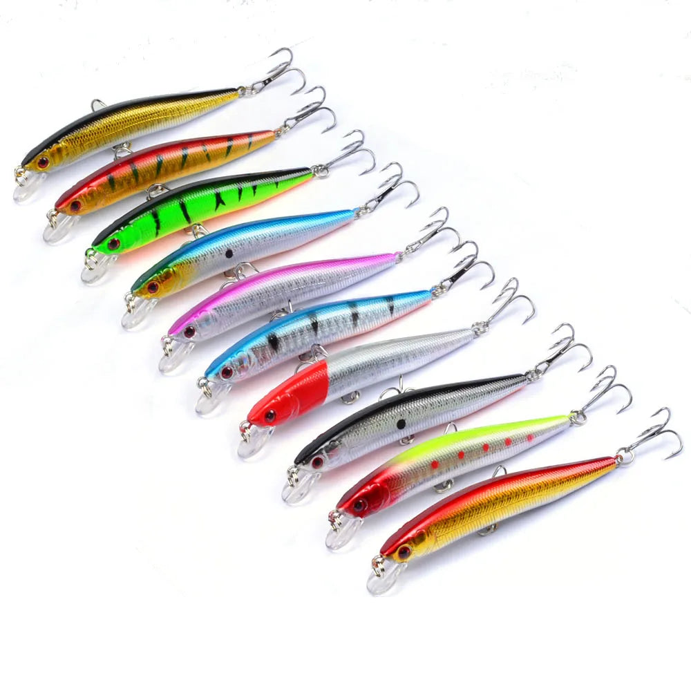 Leurre Minnow Flottant 95mm 8g - Poisson Nageur Dur Carnassier – Leurres de pêche – Oceanis Gear