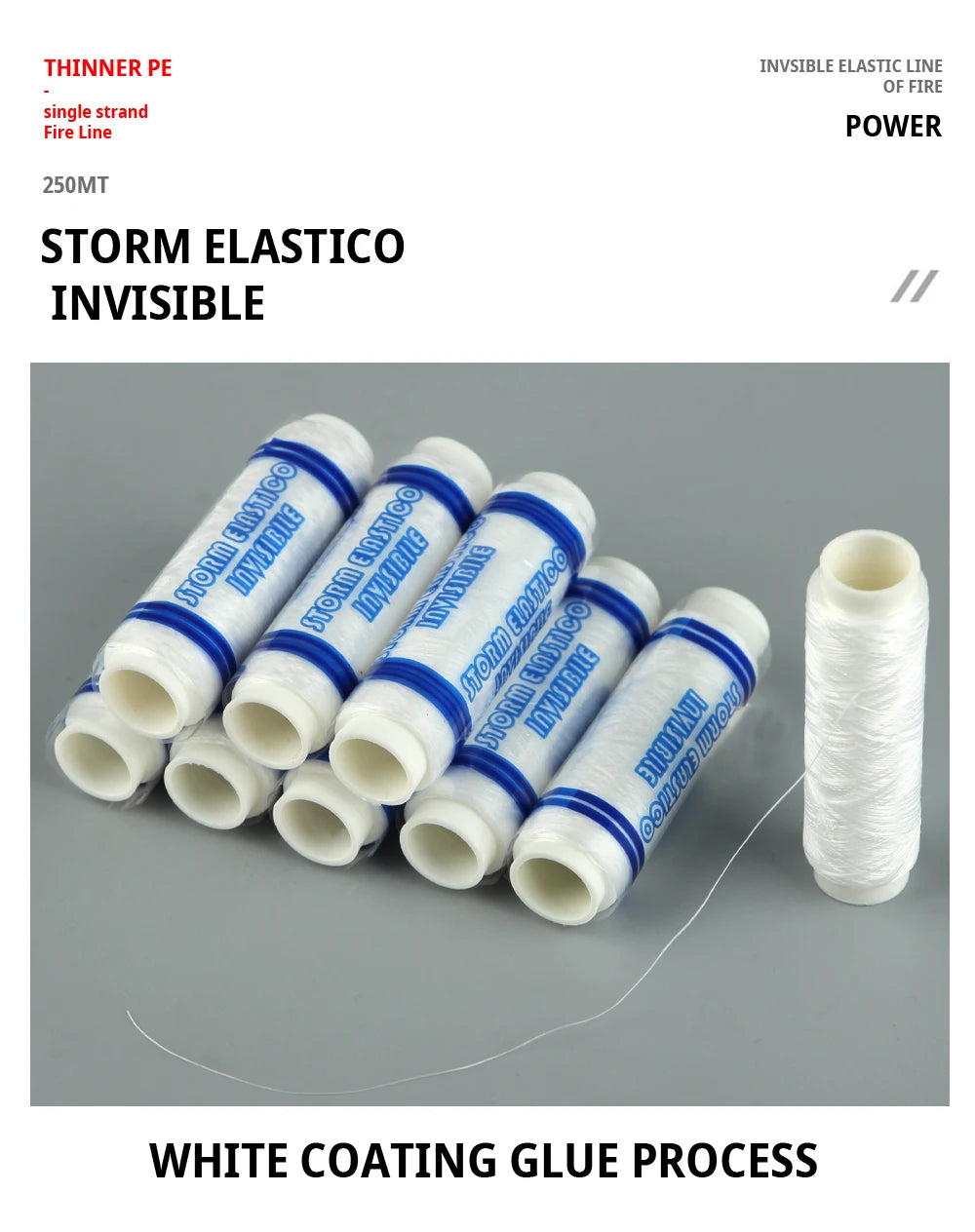 FTK 250M Ligne élastique résistante Firewire 0,2 mm. – OUTILS DE PECHE – Oceanis Gear