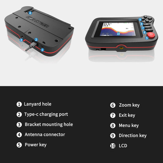 Smart Fish Finder - Sondeur portable et sondeur de profondeur pour la pêche – DETECTEURS DES POISSONS – Oceanis Gear