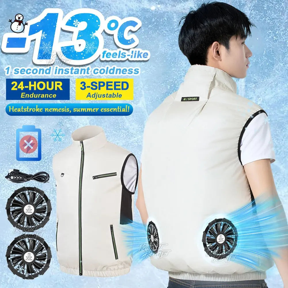 Gilet Rafraîchissant Homme - Vêtement Climatisé Ultra-Résistant – VESTE DE PECHE – Oceanis Gear