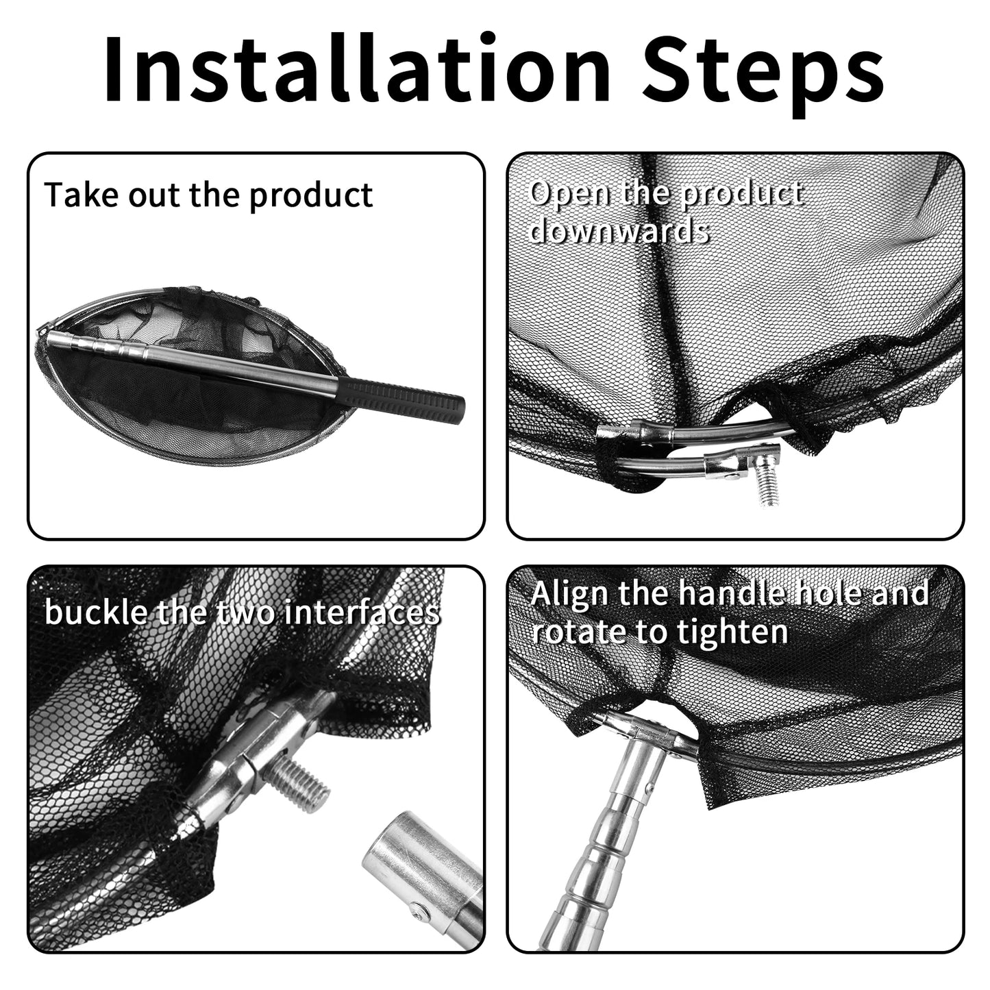 Épuisette Pêche Aluminium - Filet Télescopique Professionnel – OUTILS DE PECHE – Oceanis Gear