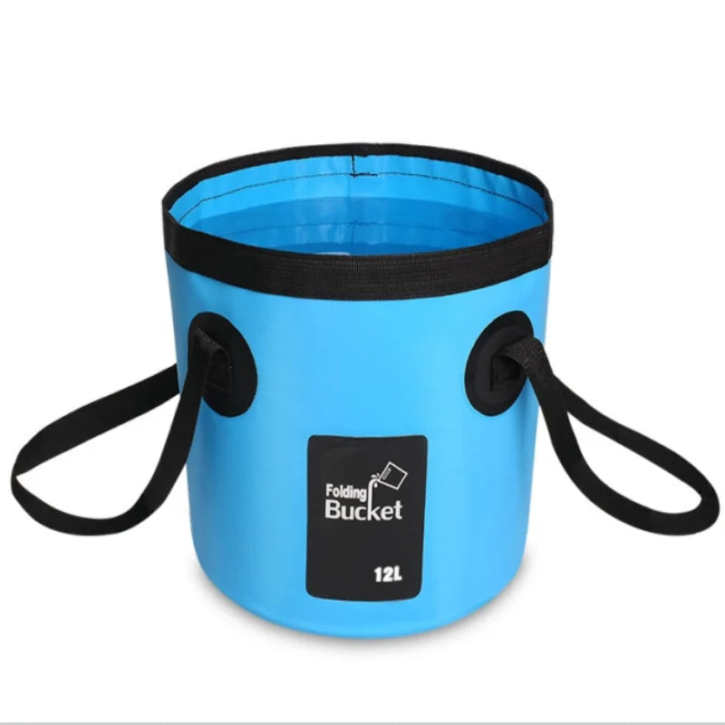 Seau Pliable Portable 12L - Sac de Stockage d'Eau avec Sangles pour Camping et Pêche – Équipement de Camping – Oceanis Gear