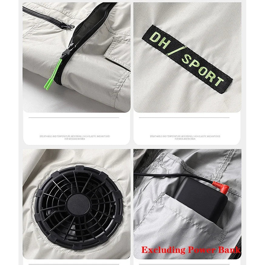 Gilet Refroidissement USB Été - 2 Ventilateurs Climatisé – VESTE DE PECHE – Oceanis Gear