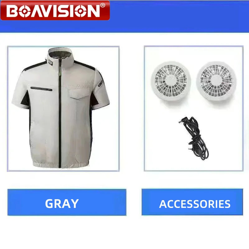 Gilet Refroidissement USB Été - 2 Ventilateurs Climatisé – VESTE DE PECHE – Oceanis Gear