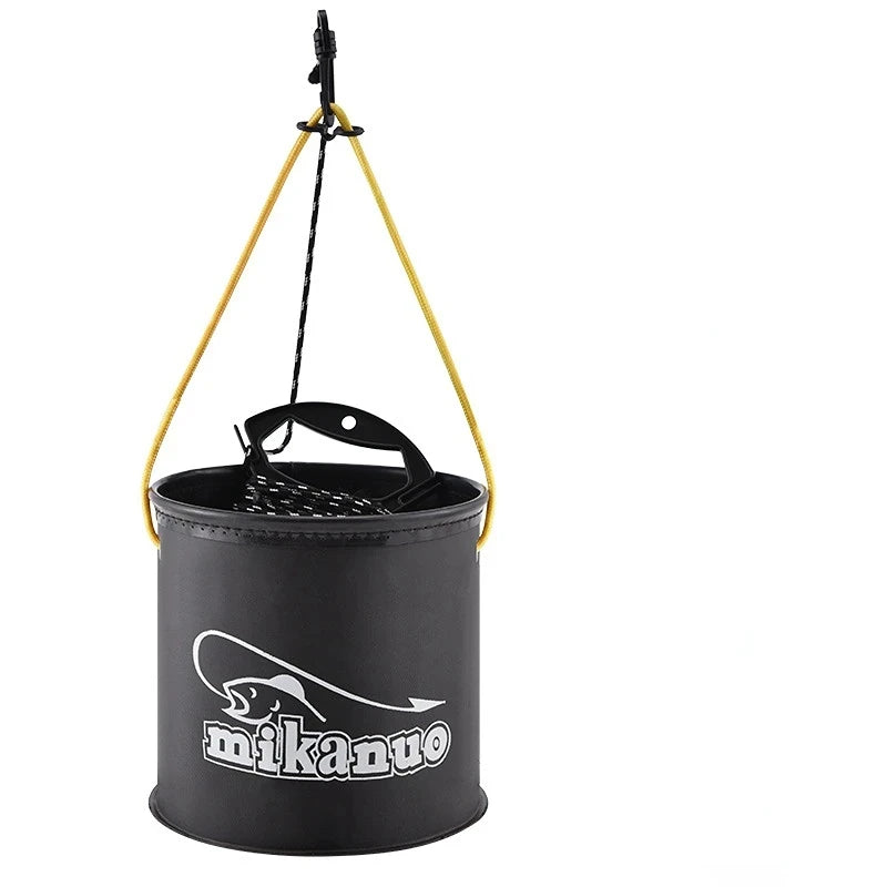 Seau de Pêche Pliable EVA Épais avec Couvercle - Vivier à Poissons Vivants et Appâts – Accessoires de Pêche – Oceanis Gear
