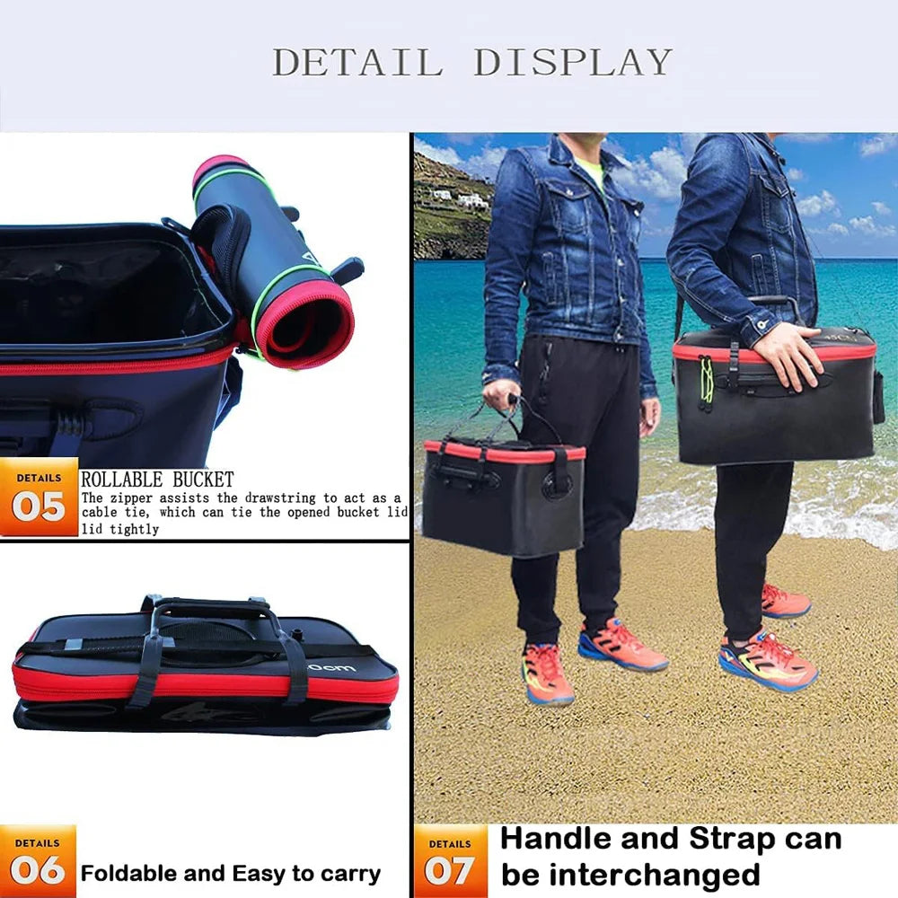 Seau Pêche Pliable EVA - Portable avec Poignée Ergonomique – SACS DE PECHE – Oceanis Gear