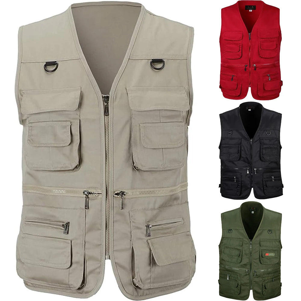 Gilet Tactique Été Homme - Multi-Poches Pêche Outdoor XL-4XL – Vêtements de pêche – Oceanis Gear